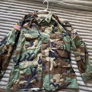 Authentic Vintage Army Woodland Hot Weather Coat.